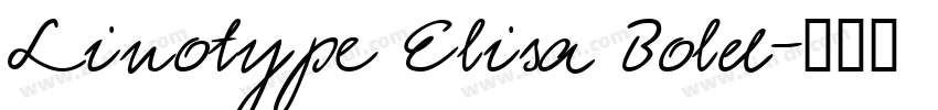 Linotype Elisa Bold字体转换